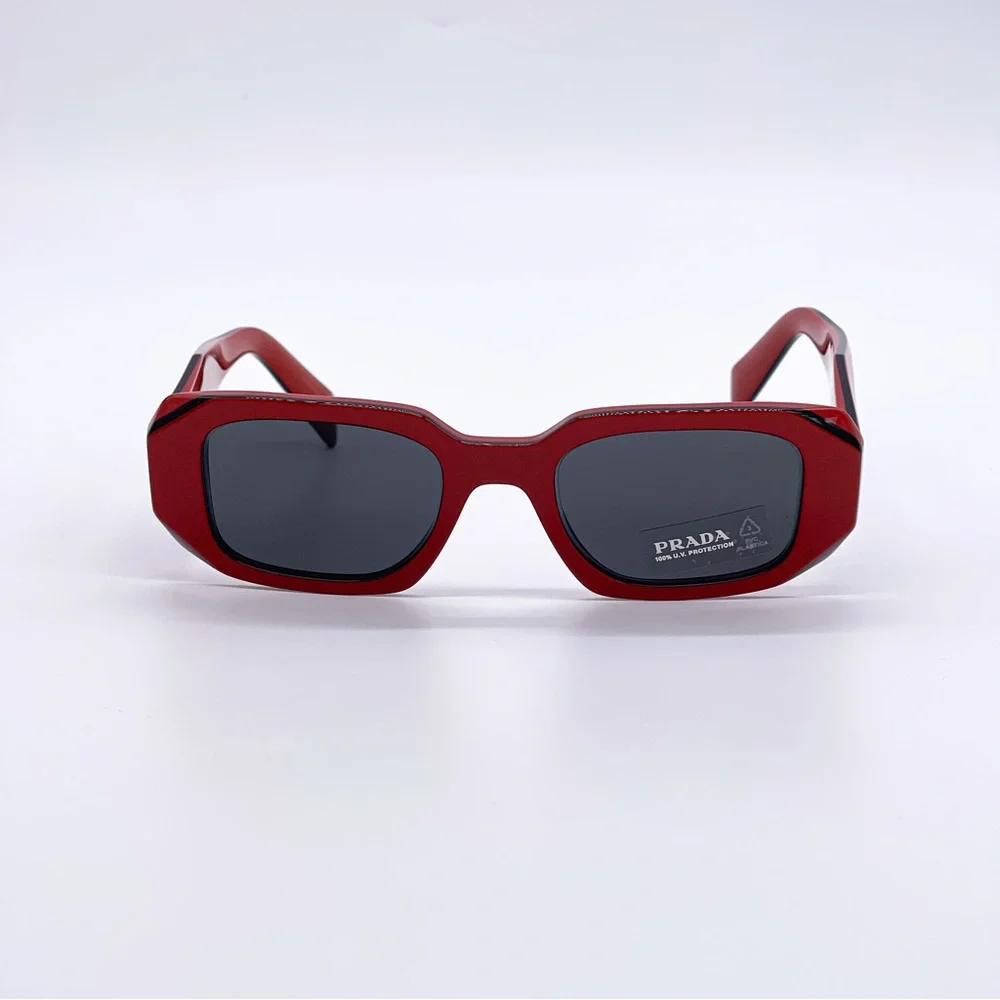 NEW PR17WS 12N5S0 PRADA SUNGLASSES SPR 17W RED UNISEX EYEWEAR PRADA PR 17WS - Picture 3 of 12